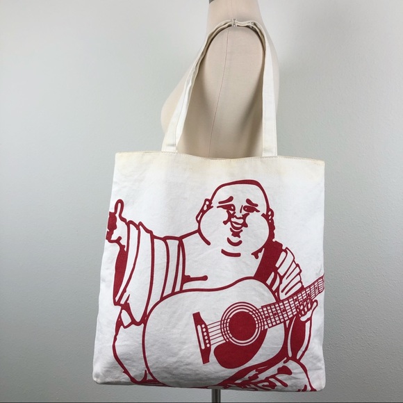 True Religion Handbags - TRUE RELIGION Laughing Buddha Logo Tote Bag